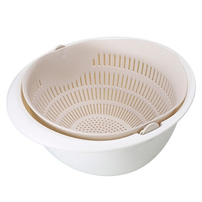 KitchenDrain - Cesta de drenagem dupla de silicone para cozinha