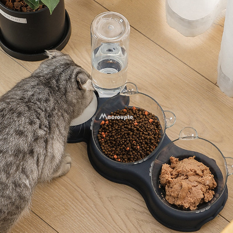 Pet Cat Bowl alimentador Automático 3 em 1